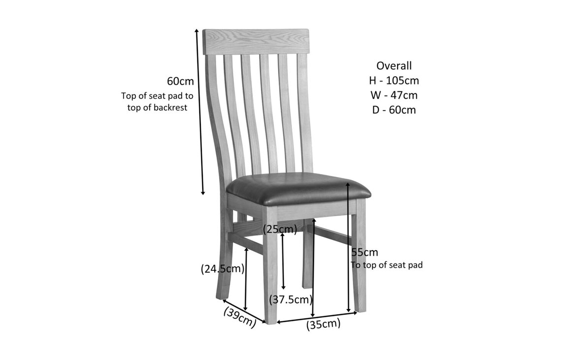 Newborne Ash Curved Back Dining Chair