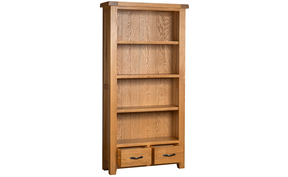 Newborne Oak Tall Wide Bookcase 