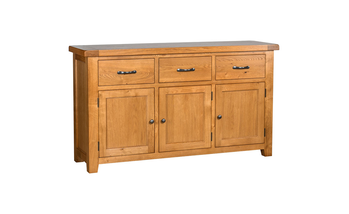 Newborne Oak 3 Door 3 Drawer Sideboard