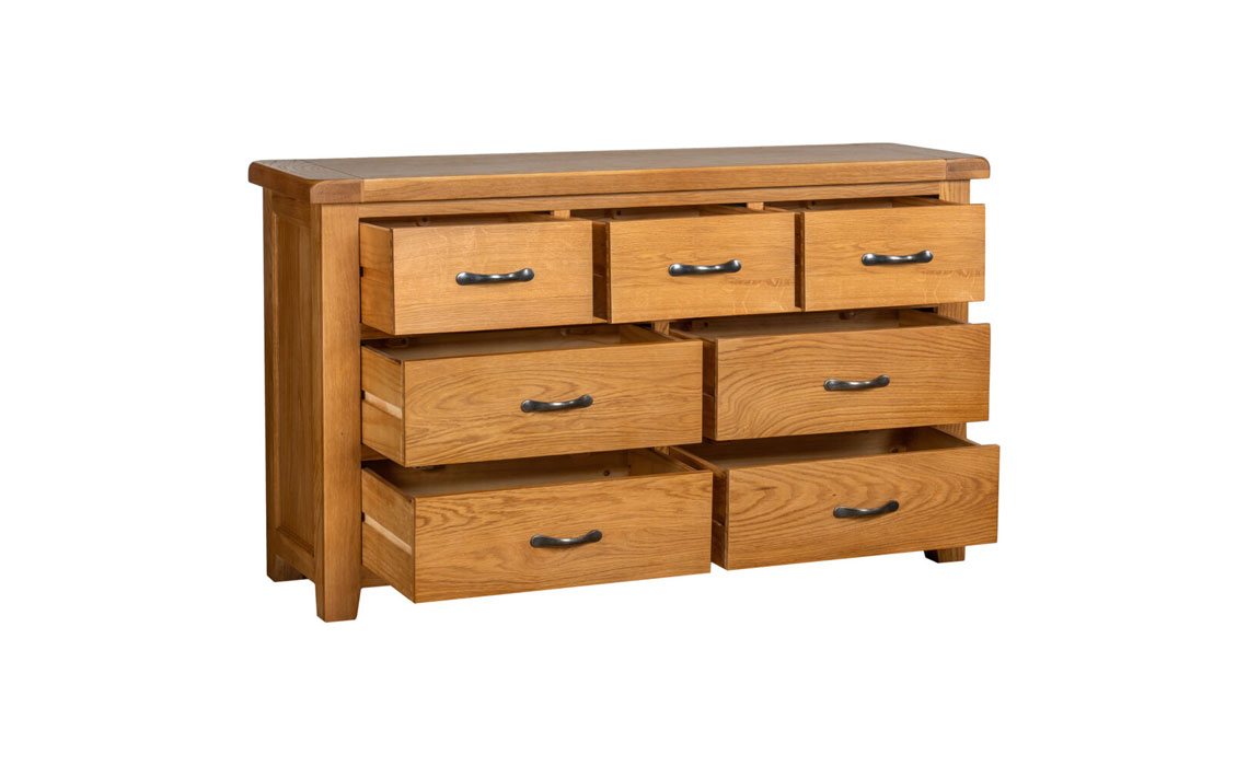 Newborne Oak 3 over 4 Combination Chest