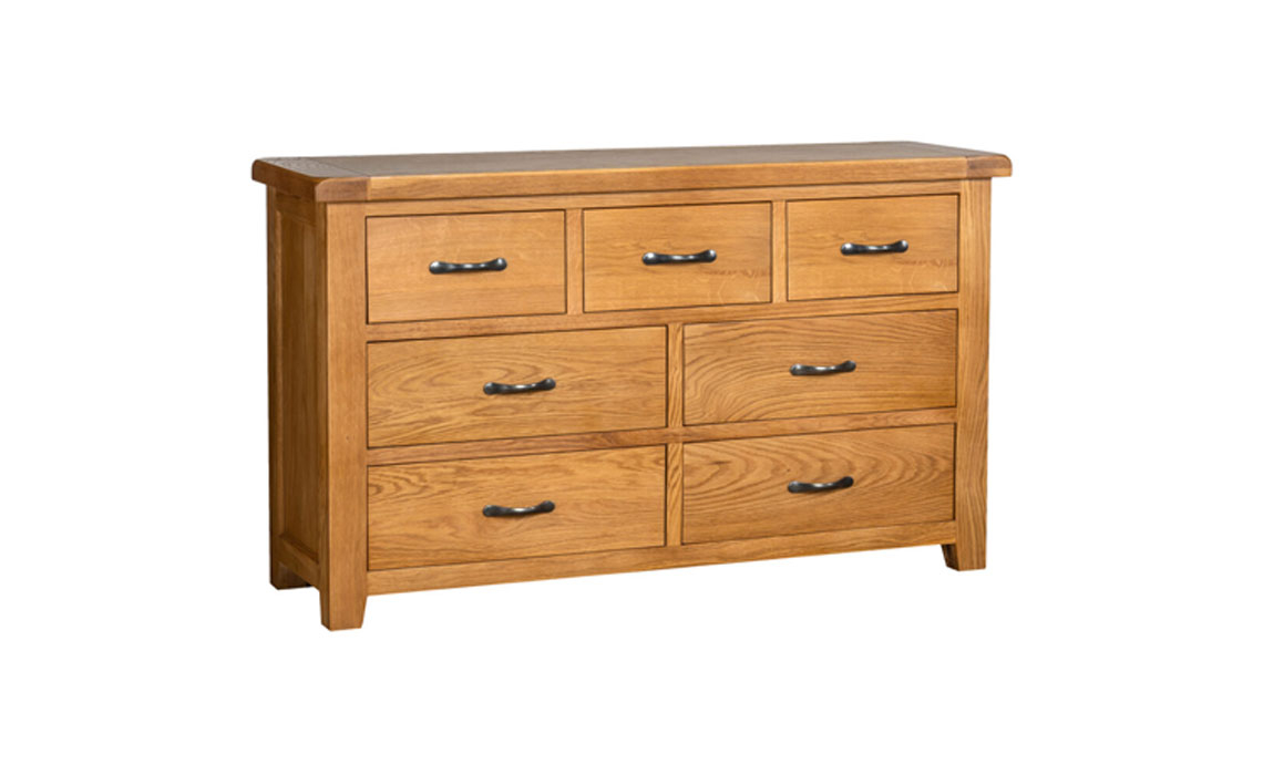 Newborne Oak 3 over 4 Combination Chest