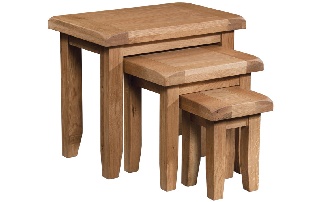 Newborne Oak Nest Of 3 Tables