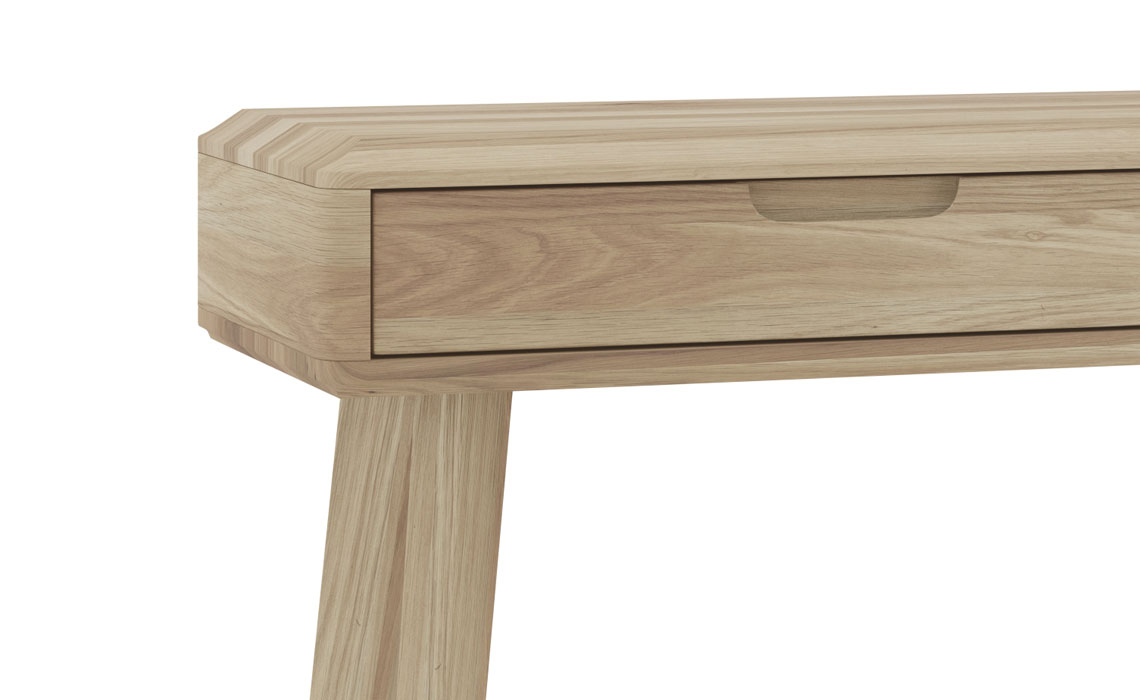 Oxford Solid Oak 2 Drawer Console Table