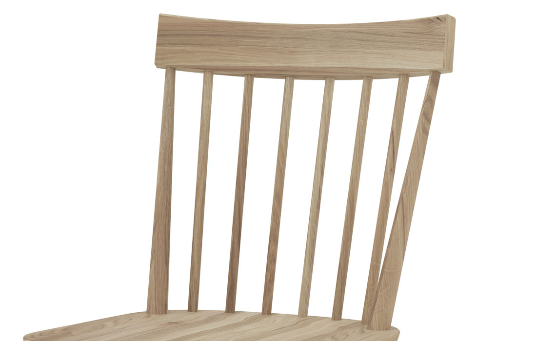 Oxford Solid Oak Dining Chair - Oak Finish