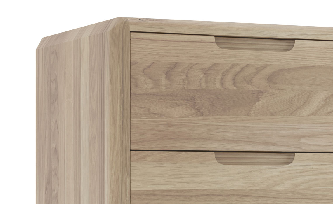 Oxford Solid Oak 4 Drawer Slim Chest