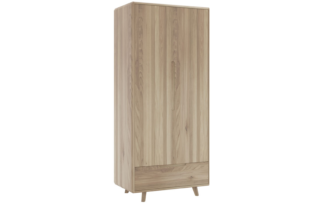 Oxford Solid Oak 2 Door Gents Wardrobe