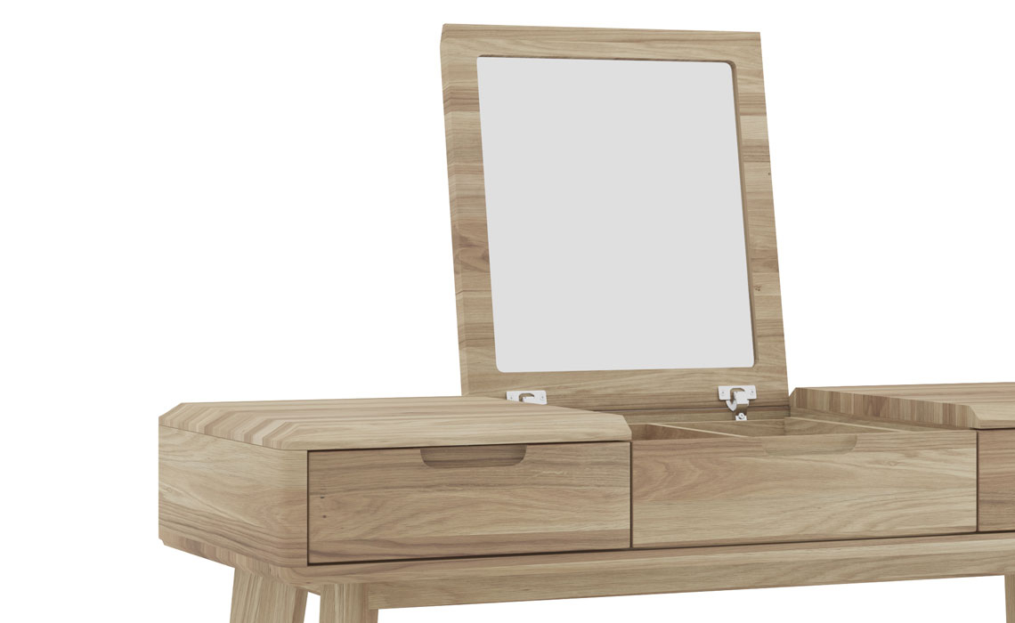 Oxford Solid Oak Dressing Table With Mirror