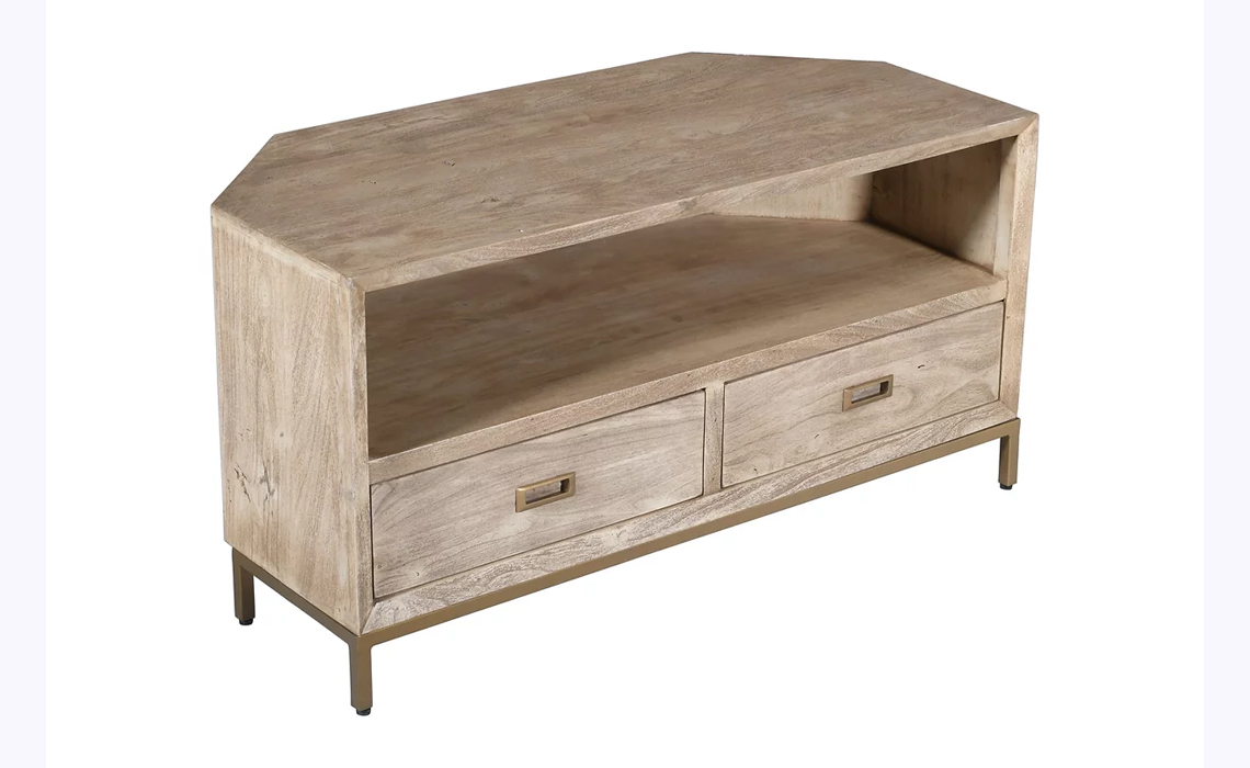 Temple Reclaimed Collection Corner Tv Unit, Reclaimed Hardwood Beds