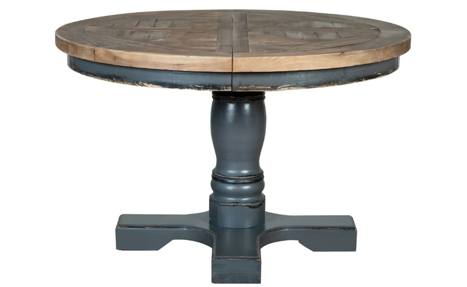 Hemmingway Distressed Round 120-160cm Extending Table