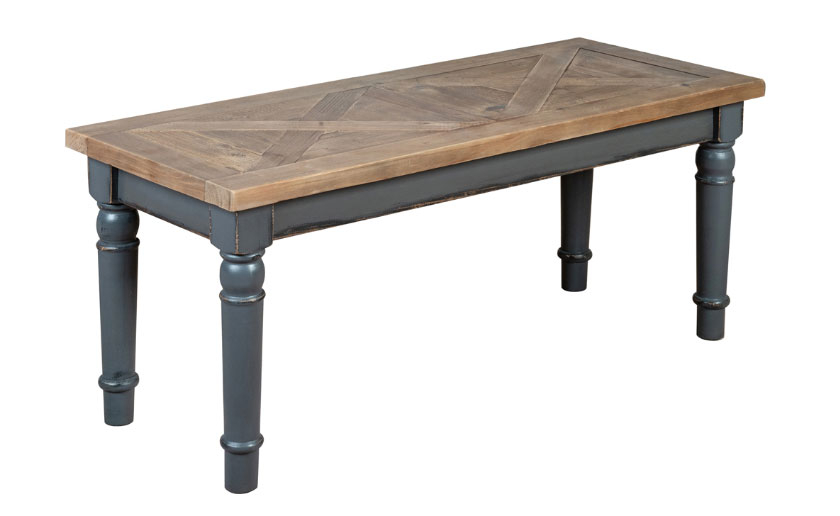 Hemmingway Distressed Small Dining Bench