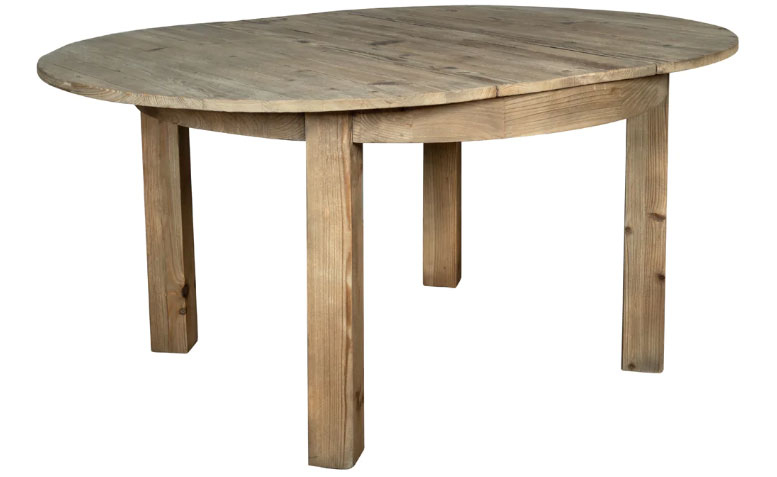 Carlton Reclaimed Pine 120-160cm Round Extending Dining Table