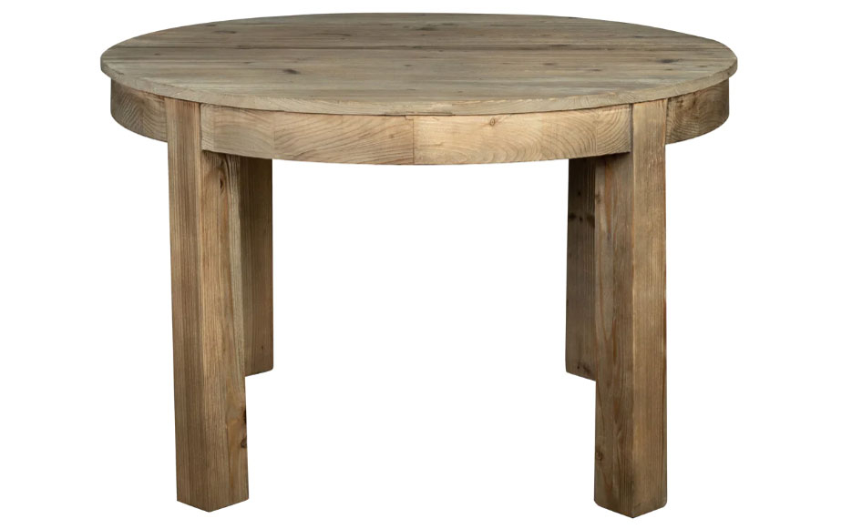 Carlton Reclaimed Pine 120-160cm Round Extending Dining Table