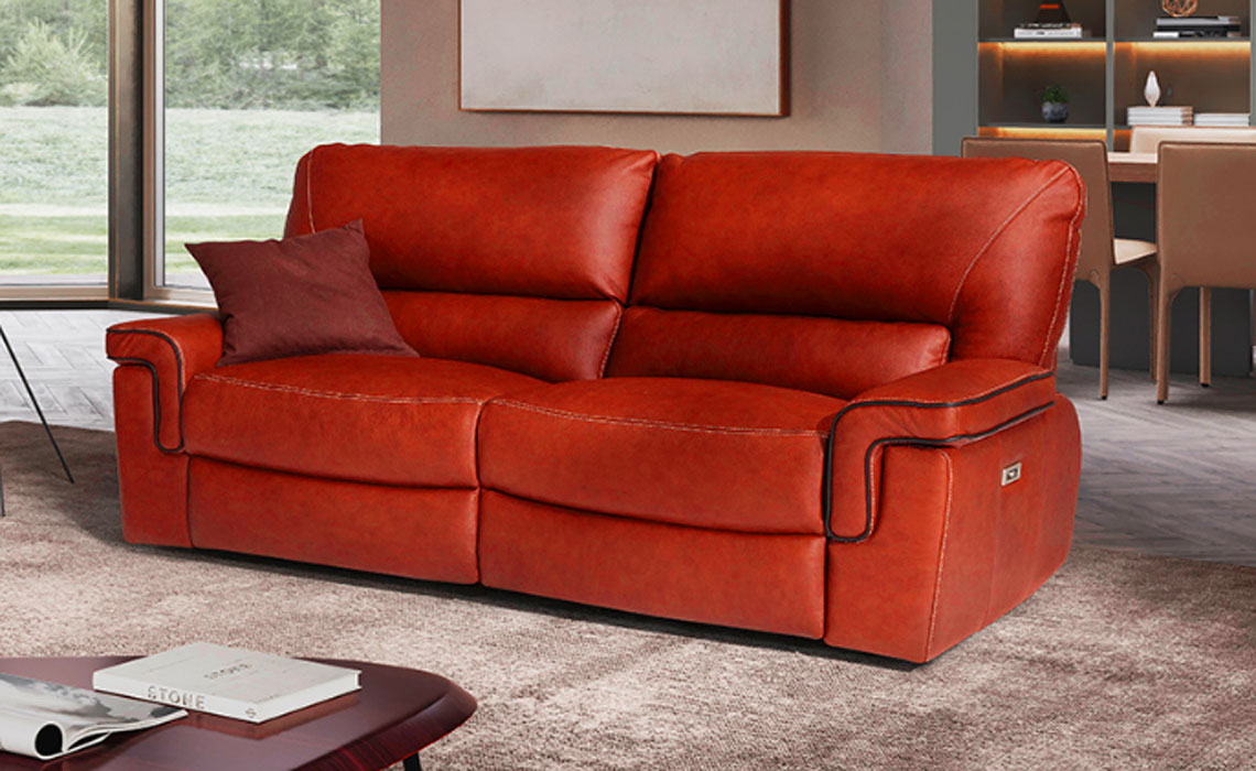 Legend 3 Seater 2 Cushion Sofa - Fabric Or Leather