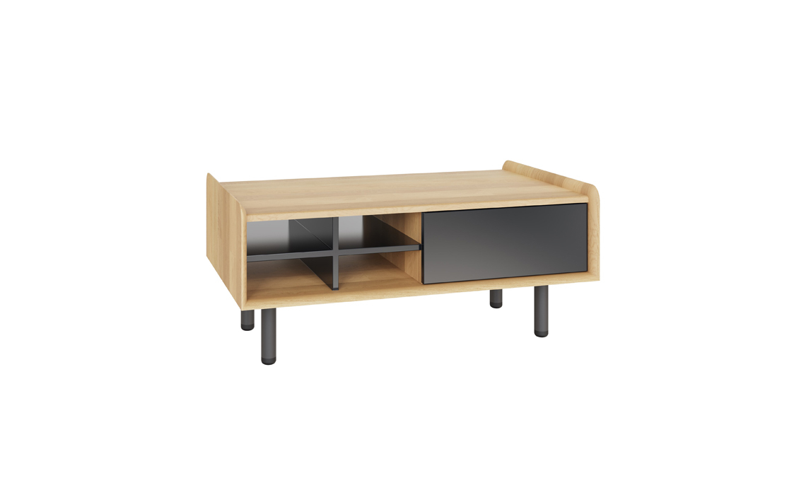 Alto Solid Oak Anthracite Painted Coffee Table