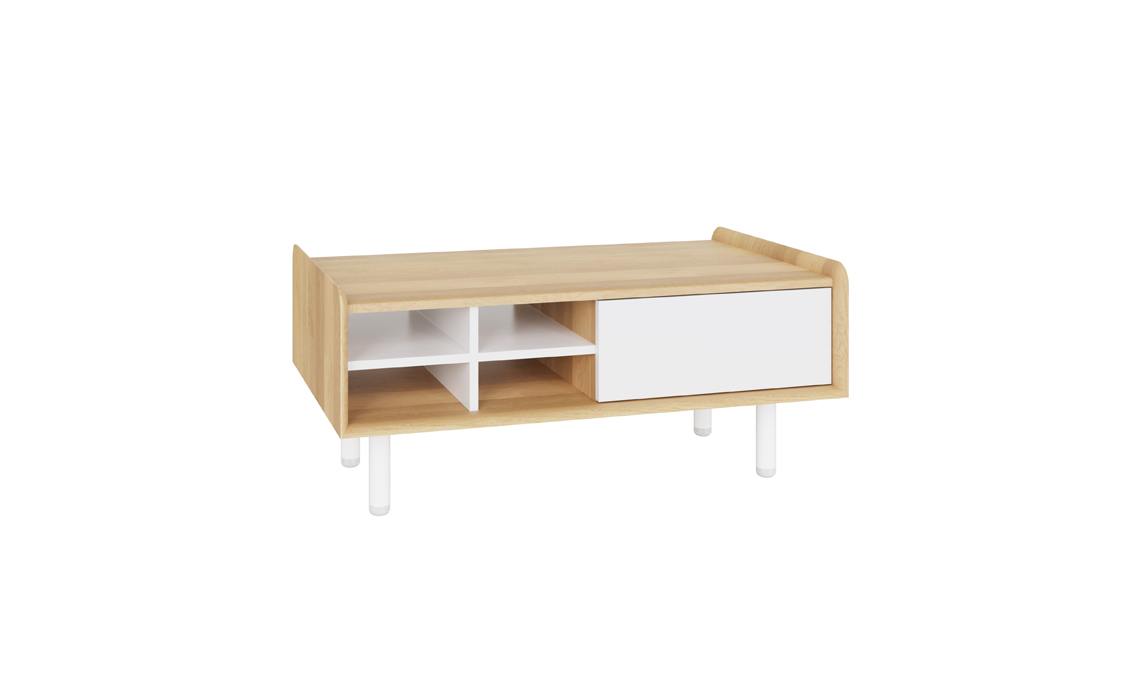 Alto Solid Oak White Painted Coffee Table
