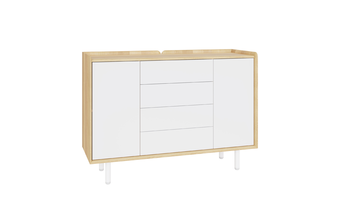 Alto Solid Oak White Painted Large Sideboard