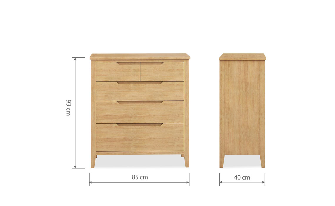 Copenhagen Oak 2 Over 3 Chest