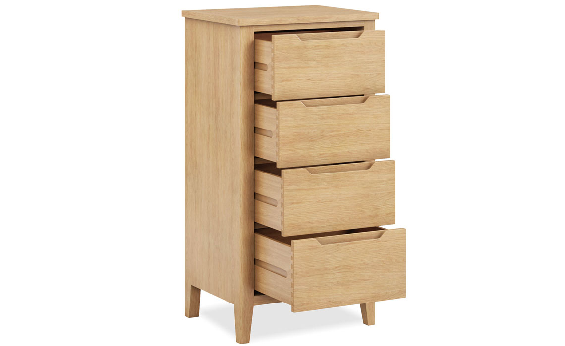 Copenhagen Oak 4 Drawer Tall Chest