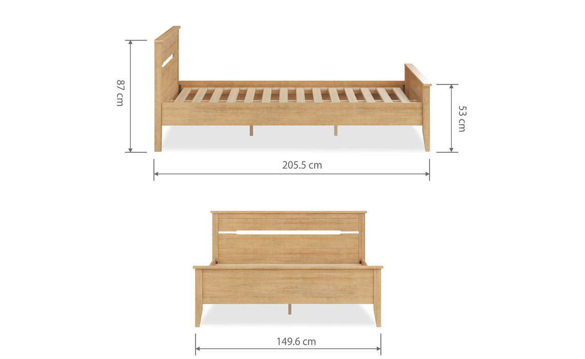 Copenhagen Oak 5ft Bed King