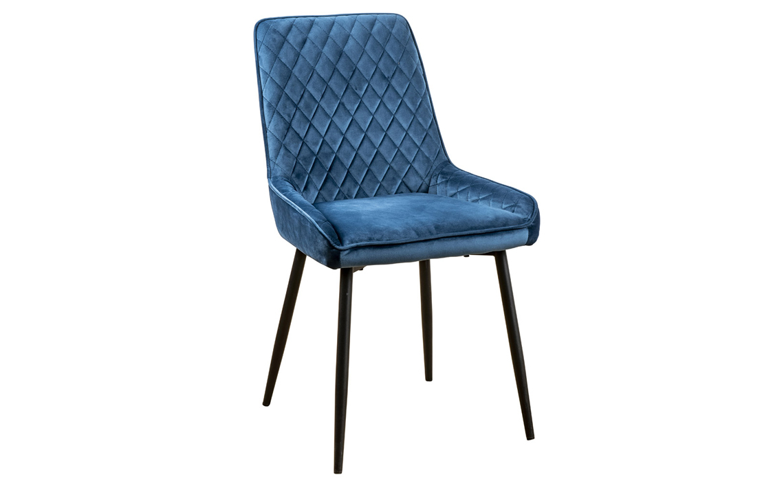 Seattle Soft Touch Diamond-Back Dining Chair Blue