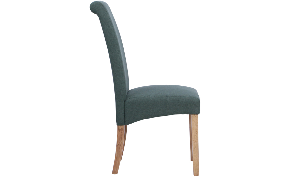 Bucklesham Roll Back Fabric Chair Green