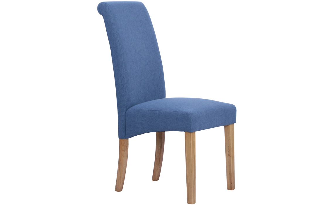 Bucklesham Roll Back Fabric Chair Blue