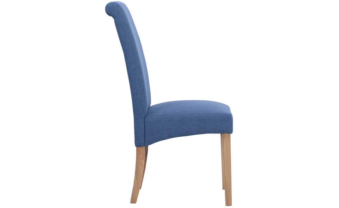 Bucklesham Roll Back Fabric Chair Blue