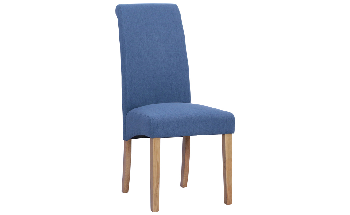 Bucklesham Roll Back Fabric Chair Blue