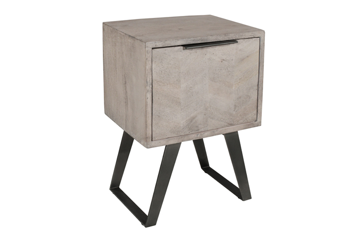 Mimoso Grey Wash Solid Mango Collection - Mimoso Grey Wash Mango Side Table