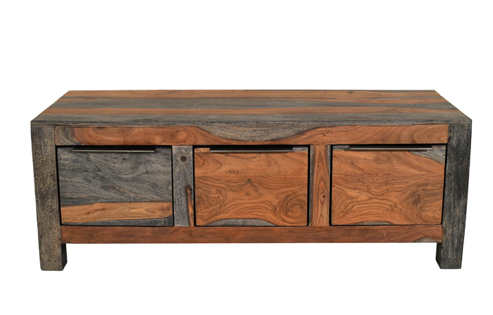 Panaji Solid Sheesham Collection - Panaji Solid Sheesham 3 Drawer Coffee Table