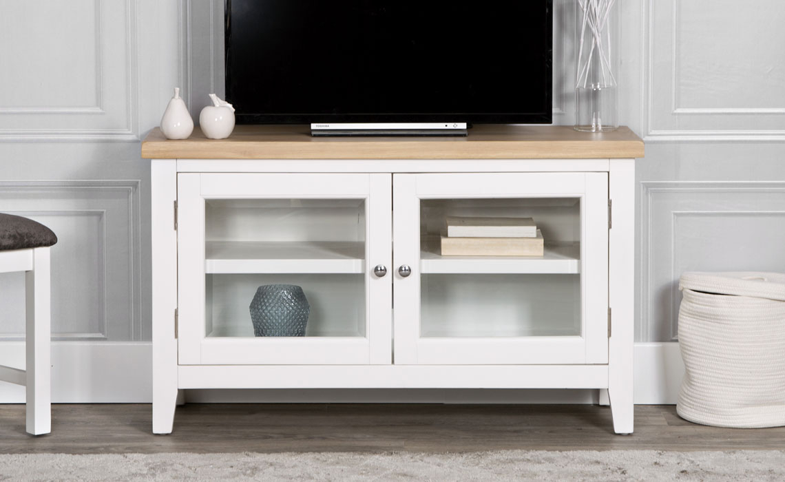 Painted Standard TV Units - Ashley Painted White Standard TV Unit