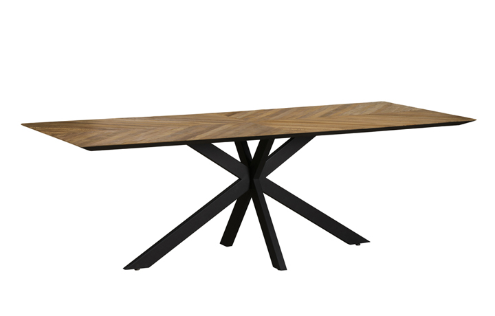 Oak Dining Tables - Brixton Reclaimed Teak 240cm Dining Table