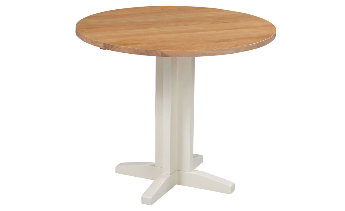 Lavenham Ivory, White, Cobblestone & Raven Painted Furniture Collection - Lavenham Painted Drop Leaf Dining Table