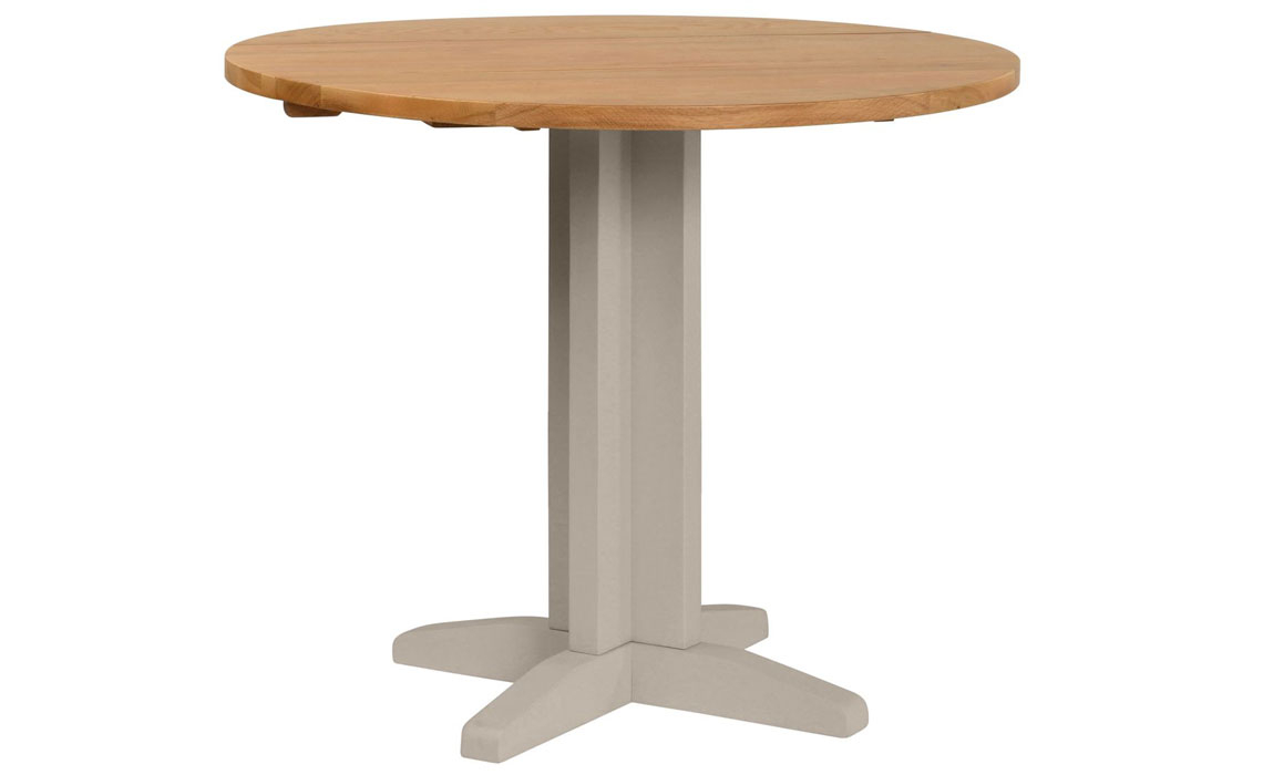 Round Oak & Painted Dining Tables  - Lavenham Painted Drop Leaf Dining Table