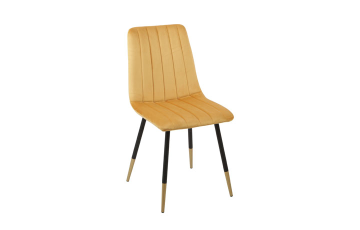 Upholstered Dining Chairs - Lucca Upholstered Dining Chair Gold	
