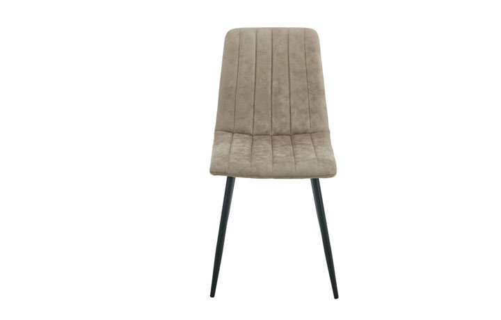 Leather or PU Dining Chairs - Lucca Upholstered Dining Chair - Mink PU Leather