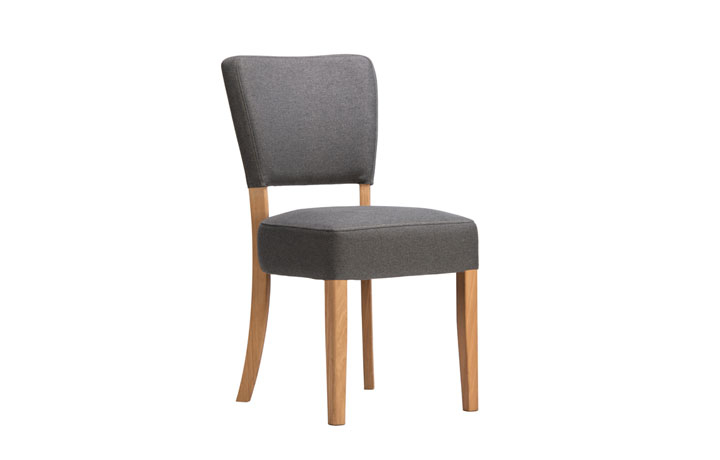 Oxford Solid European Oak Collection - Nico Dining Chair - Pewter