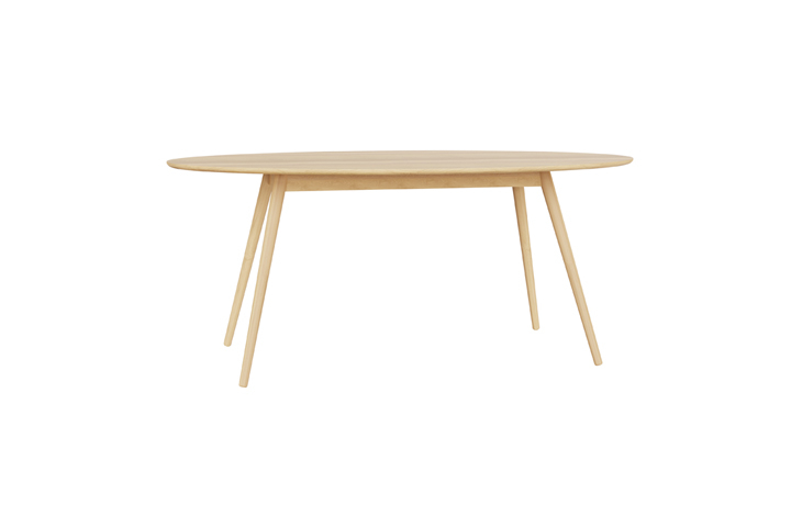 Oxford Solid European Oak Collection - Oxford Solid Oak 180cm Oval Dining Table