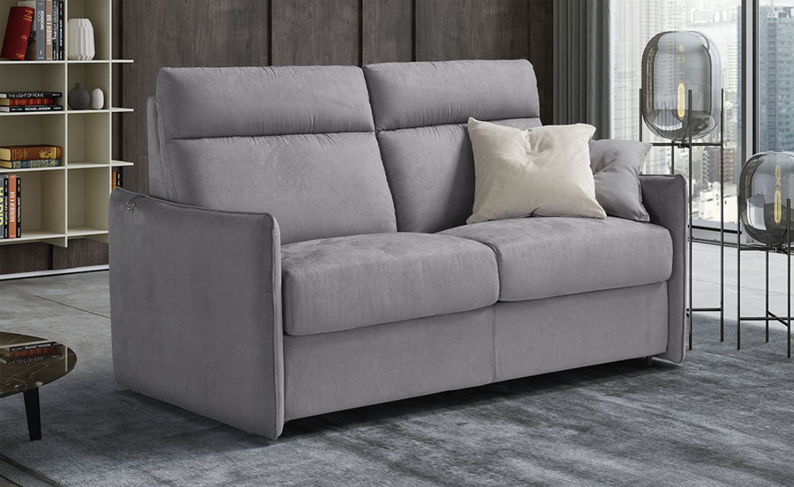 Aimee Sofa Bed Collection - Fabric & Leather - Aimee 2 Seater Maxi Sofa Bed With Deluxe Mattress - Leather or Fabric