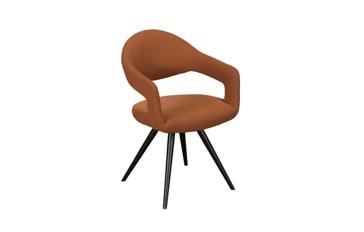 Brixton Reclaimed Teak Collection - Jasmine Orange Upholstered Chair