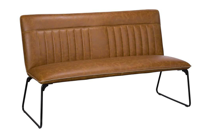 Soho House Solid Oak Range - Cooper Upholstered Bench Tan
