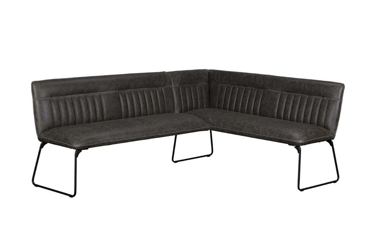 Dining Room Furniture - Cooper Upholstered Corner Bench Left Grey