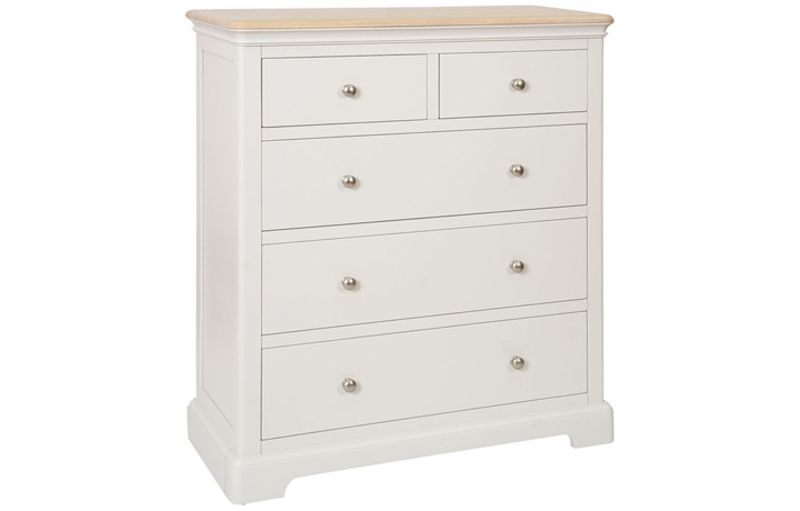 Melford Grey & White Collection - Melford Painted 2 Over 3 Chest Of Drawers