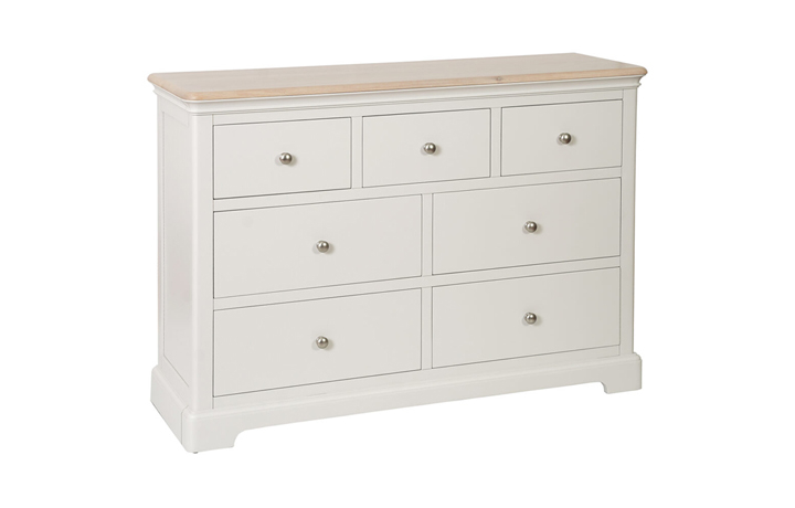 Melford Grey & White Collection - Melford Painted 3 Over 4 Chest Of Drawers