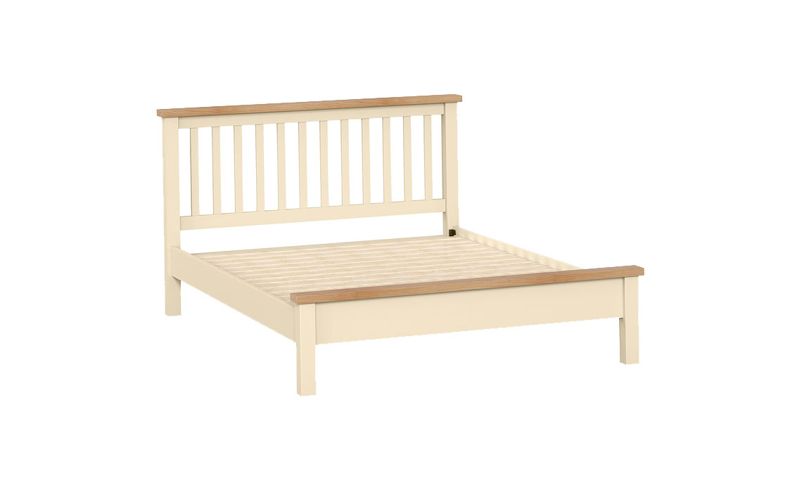 Lavenham Ivory, Moon Grey, White, Painted Furniture Collection - Lavenham Painted 5ft Low End King Size Bed Frame