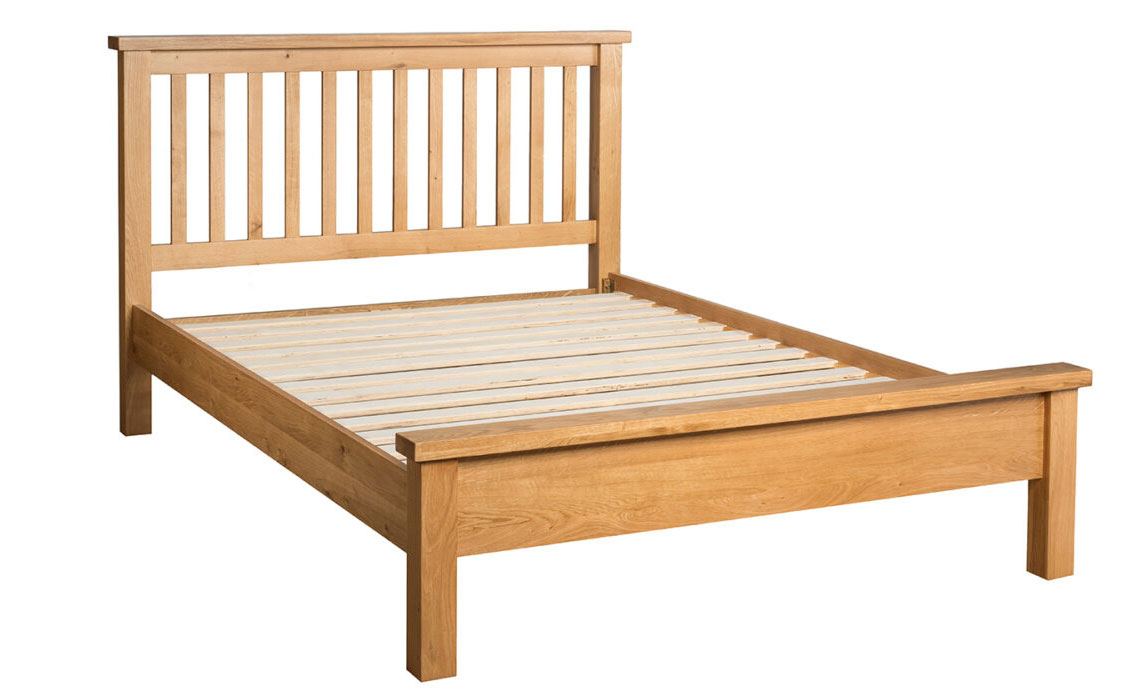 4ft6 Double Hardwood Bed Frames - Lavenham Oak 4ft6 Low End Double Bed Frame