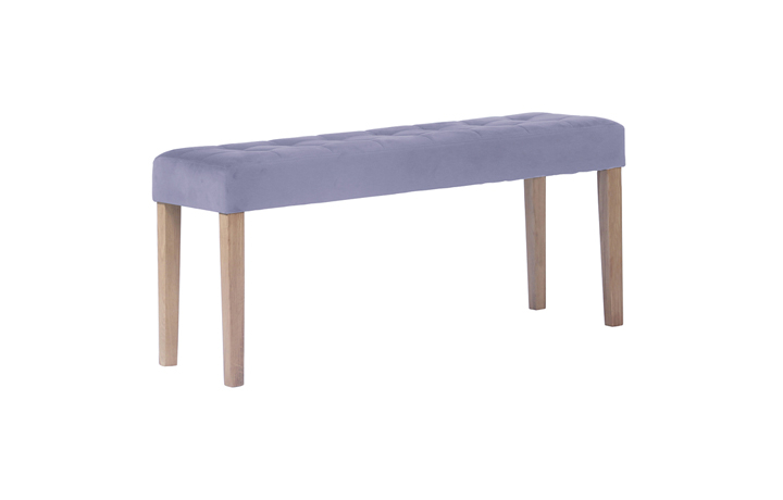 Lavenham Oak Furniture Collection - Melbourne Upholstered 104cm Bench Graphite