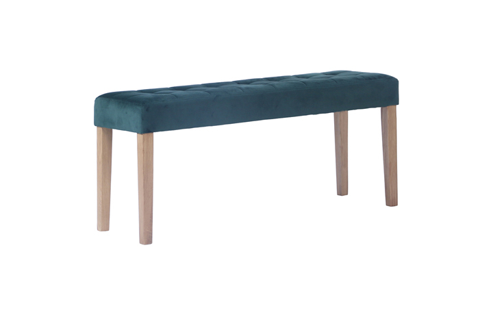 Oak Benches - Melbourne Upholstered 104cm Bench Forest