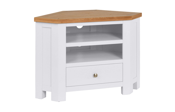 TV Cabinets - Lavenham Painted Corner TV Unit