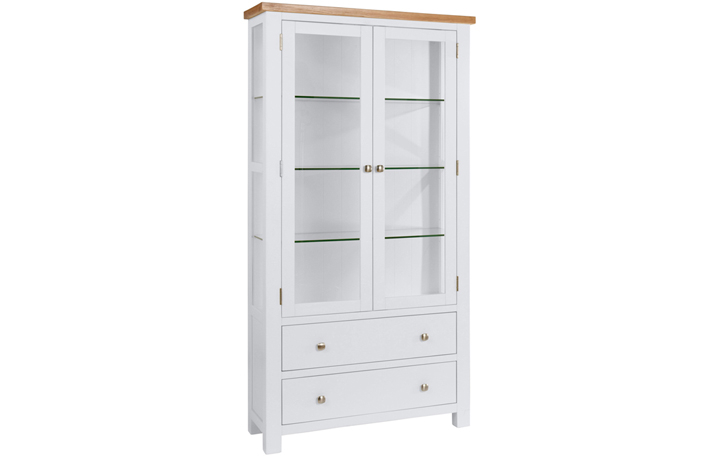 Painted Glazed Display Cabinets - Lavenham Painted Display Cabinet With Glass Doors